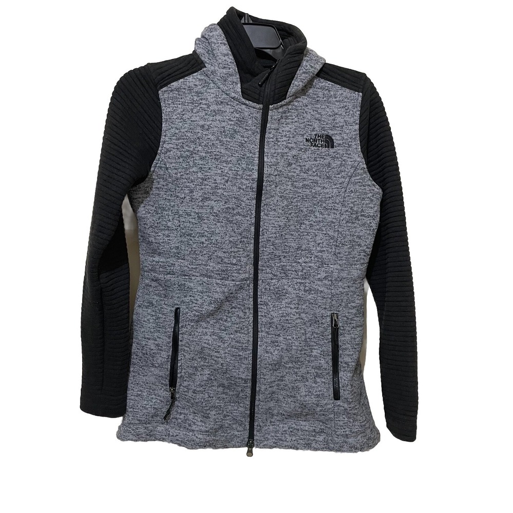 The North Face Womens Fleece Lined Jacket small Gray outdoor Hooded Gorpecore - Picture 1 of 8